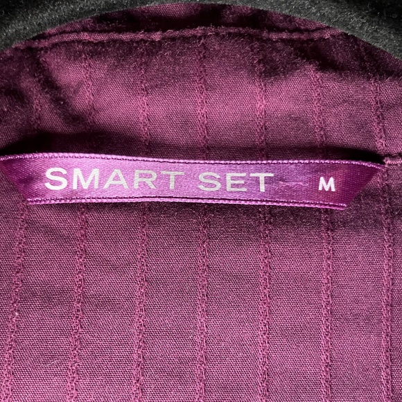 Smart Set Merlot Long Sleeve Dress Shirt - Picture 3 of 5